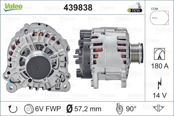 Valeo 439838 - Генератор vvparts.bg