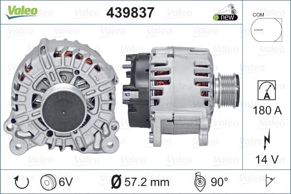 Valeo 439837 - Генератор vvparts.bg