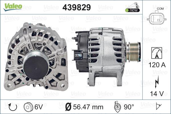 Valeo 439829 - Генератор vvparts.bg