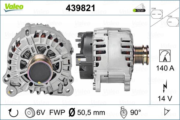 Valeo 439821 - Генератор vvparts.bg