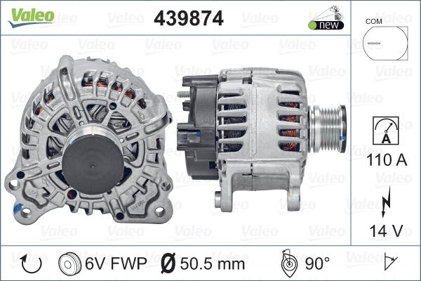 Valeo 439874 - Генератор vvparts.bg