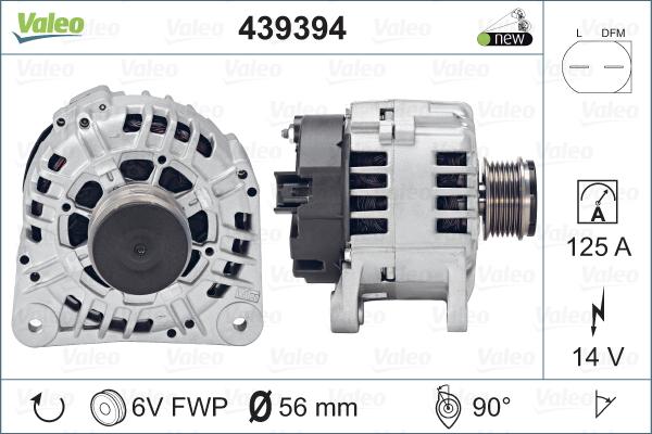 Valeo 439394 - Генератор vvparts.bg