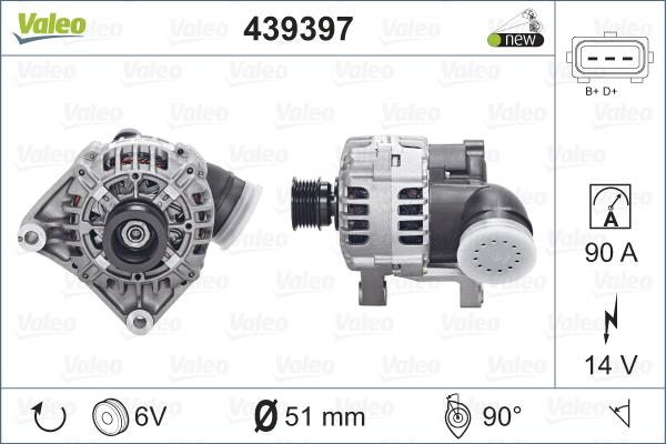 Valeo 439397 - Генератор vvparts.bg