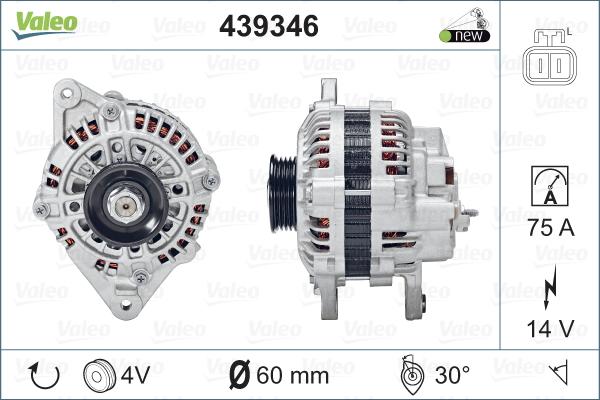 Valeo 439346 - Генератор vvparts.bg