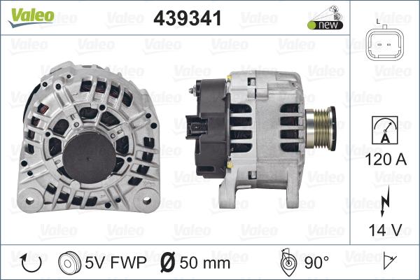 Valeo 439341 - Генератор vvparts.bg