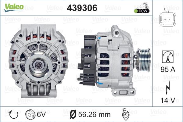 Valeo 439306 - Генератор vvparts.bg