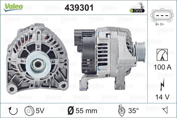 Valeo 439301 - Генератор vvparts.bg