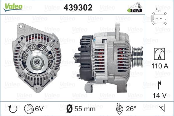 Valeo 439302 - Генератор vvparts.bg