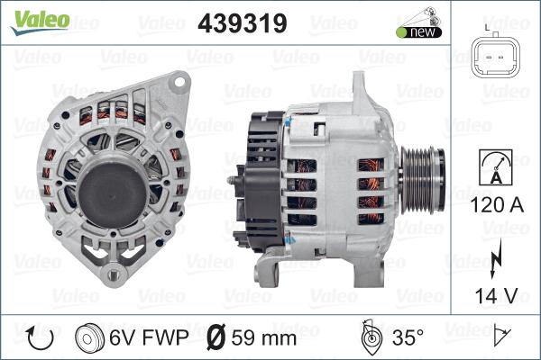 Valeo 439319 - Генератор vvparts.bg