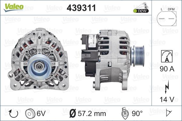 Valeo 439311 - Генератор vvparts.bg