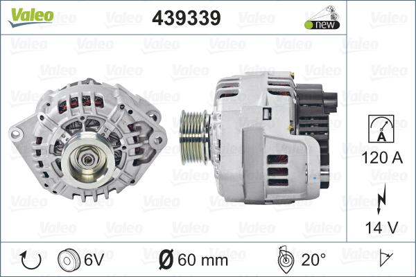 Valeo 439339 - Генератор vvparts.bg