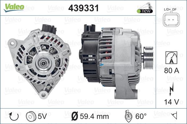 Valeo 439331 - Генератор vvparts.bg