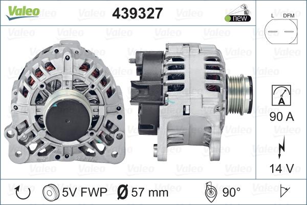 Valeo 439327 - Генератор vvparts.bg