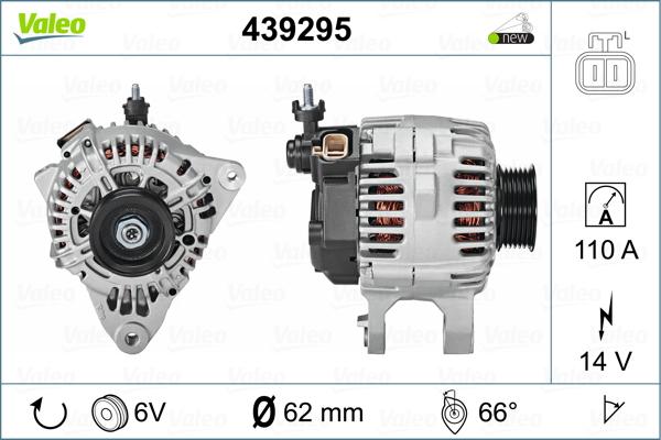 Valeo 439295 - Генератор vvparts.bg