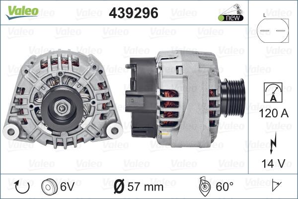 Valeo 439296 - Генератор vvparts.bg