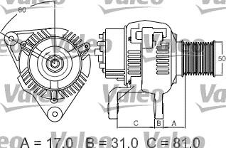 Valeo 439293 - Генератор vvparts.bg