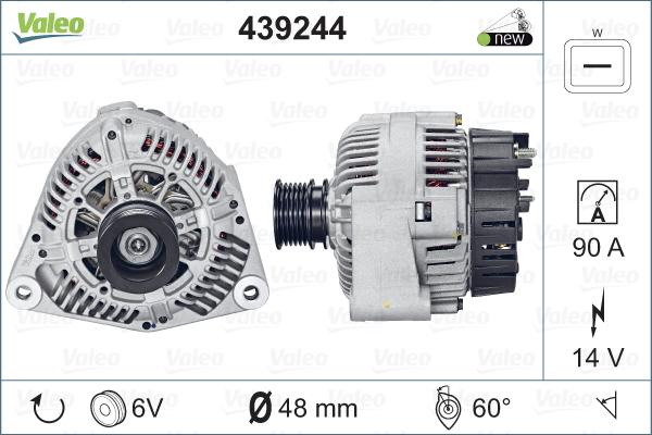 Valeo 439244 - Генератор vvparts.bg