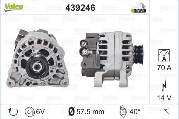 Valeo 439246 - Генератор vvparts.bg