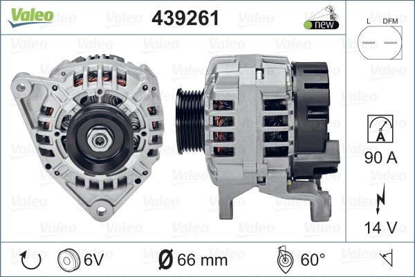 Valeo 439261 - Генератор vvparts.bg