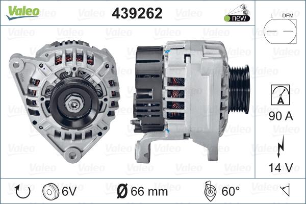 Valeo 439262 - Генератор vvparts.bg