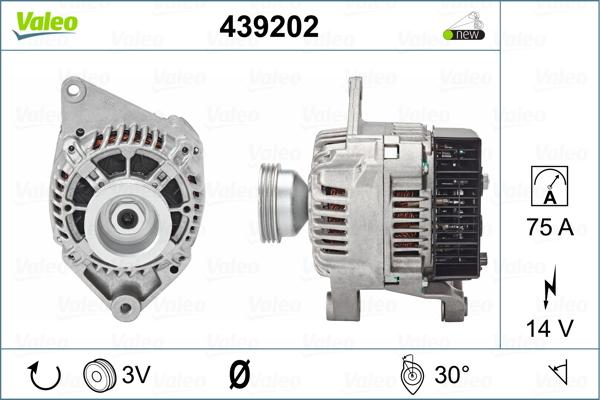 Valeo 439202 - Генератор vvparts.bg