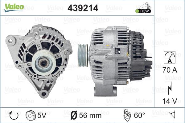 Valeo 439214 - Генератор vvparts.bg