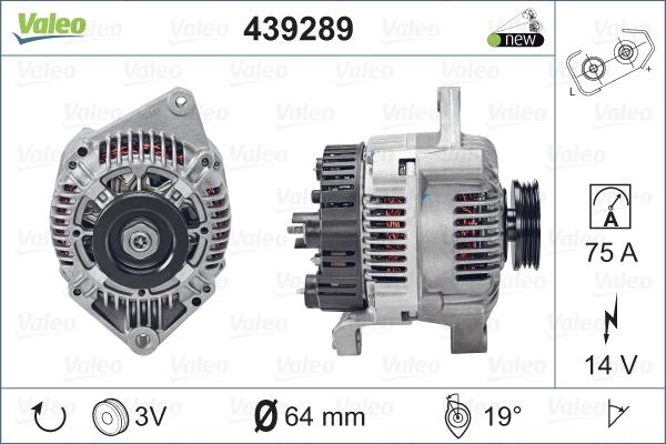 Valeo 439289 - Генератор vvparts.bg