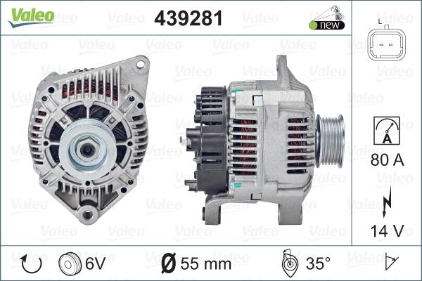 Valeo 439281 - Генератор vvparts.bg