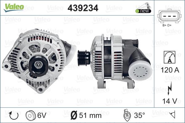 Valeo 439234 - Генератор vvparts.bg