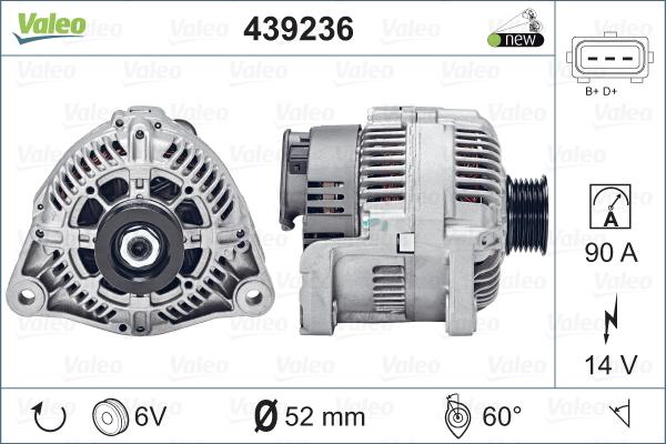 Valeo 439236 - Генератор vvparts.bg