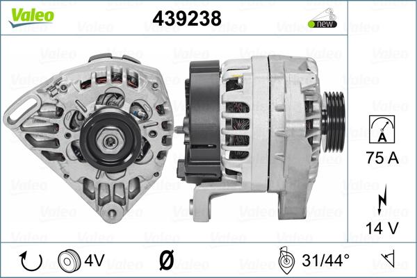 Valeo 439238 - Генератор vvparts.bg