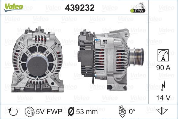 Valeo 439232 - Генератор vvparts.bg