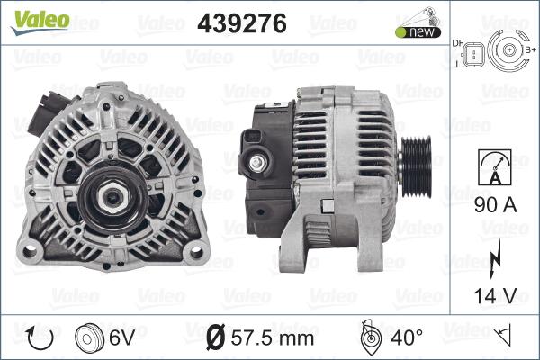 Valeo 439276 - Генератор vvparts.bg