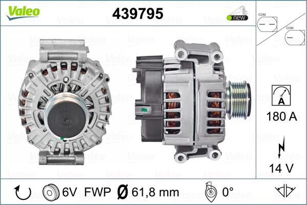 Valeo 439795 - Генератор vvparts.bg