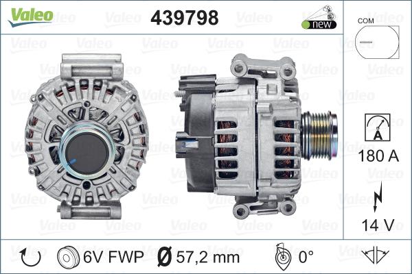 Valeo 439798 - Генератор vvparts.bg