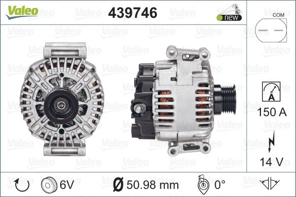 Valeo 439746 - Генератор vvparts.bg