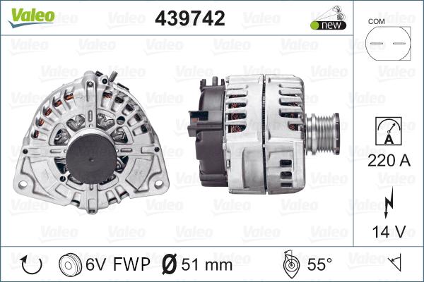 Valeo 439742 - Генератор vvparts.bg