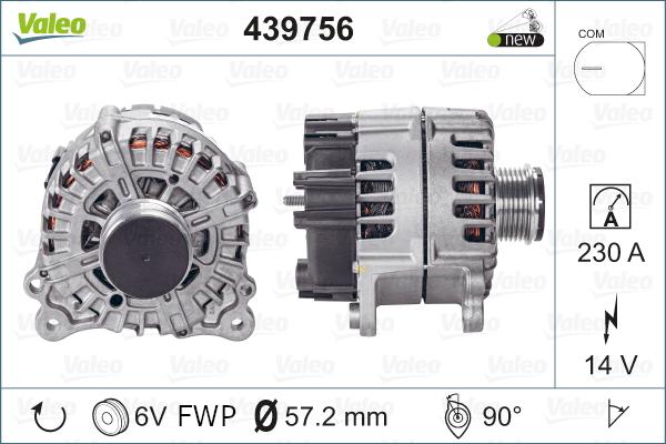 Valeo 439756 - Генератор vvparts.bg