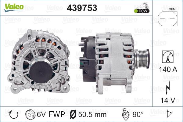 Valeo 439753 - Генератор vvparts.bg