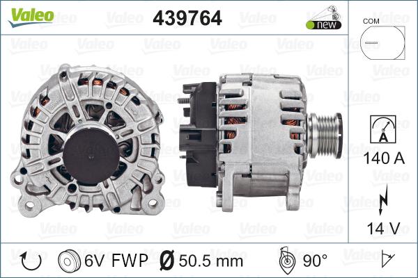 Valeo 439764 - Генератор vvparts.bg