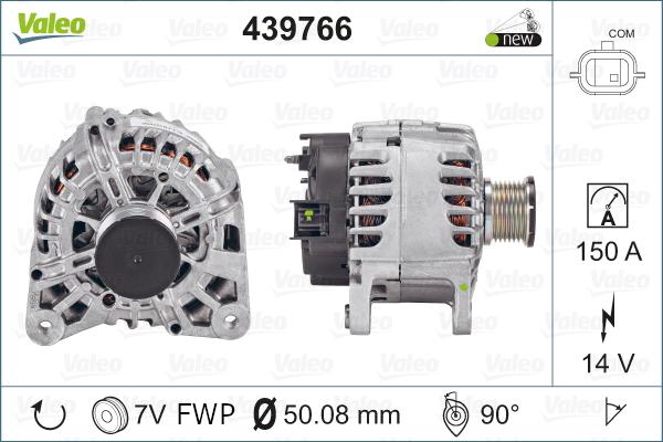 Valeo 439766 - Генератор vvparts.bg