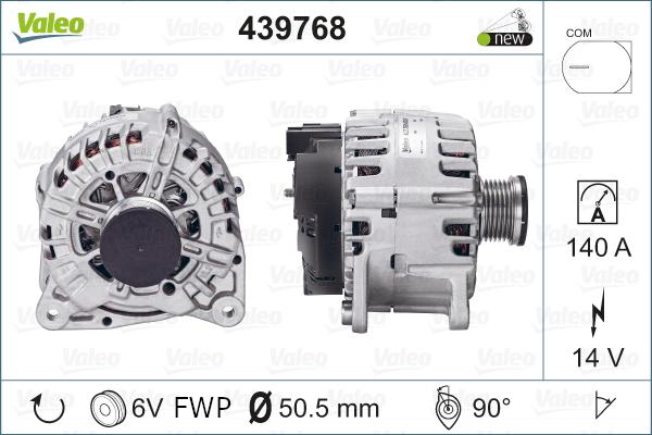 Valeo 439768 - Генератор vvparts.bg