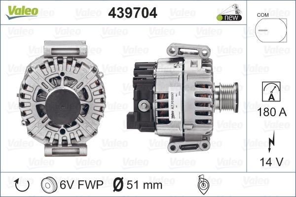 Valeo 439704 - Генератор vvparts.bg