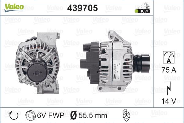 Valeo 439705 - Генератор vvparts.bg