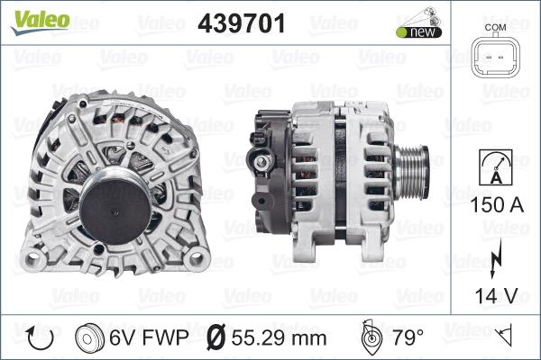 Valeo 439701 - Генератор vvparts.bg