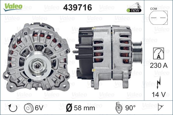 Valeo 439716 - Генератор vvparts.bg