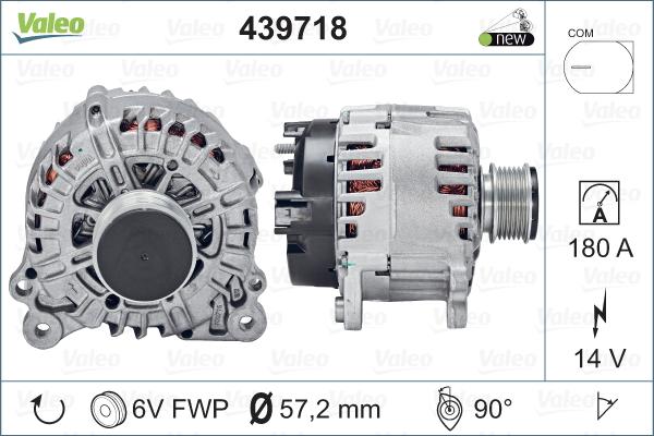 Valeo 439718 - Генератор vvparts.bg