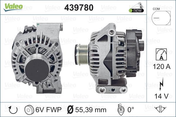 Valeo 439780 - Генератор vvparts.bg