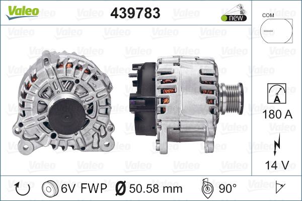 Valeo 439783 - Генератор vvparts.bg