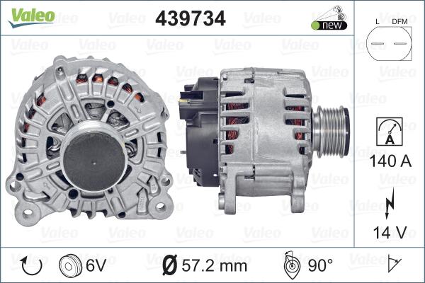 Valeo 439734 - Генератор vvparts.bg